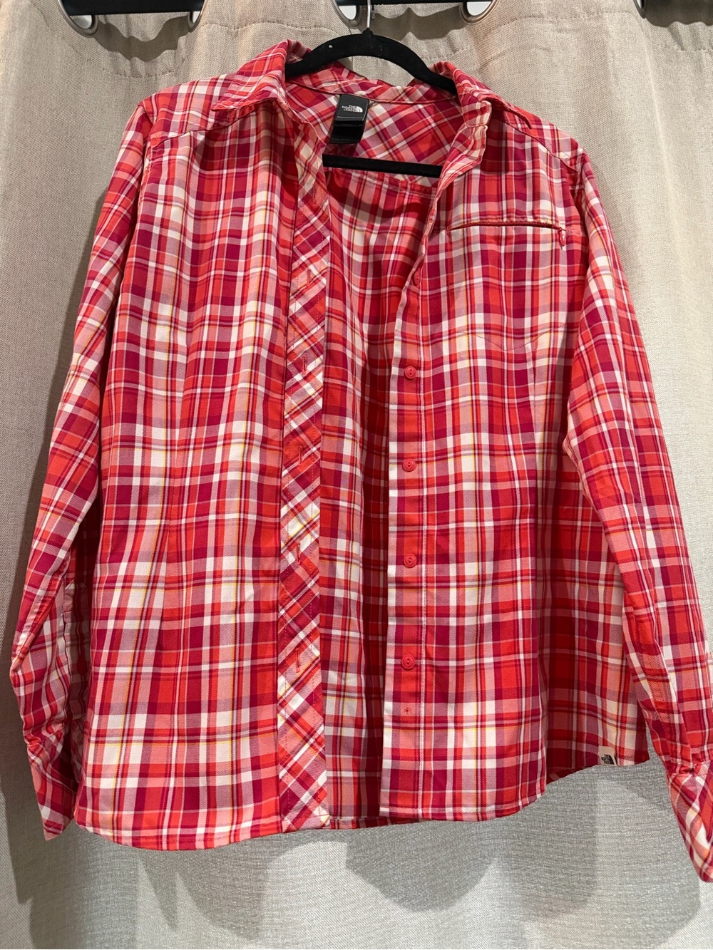 The North Face Women’s Plaid Button-Up Shirt - Red/Pink/Whit - Size M